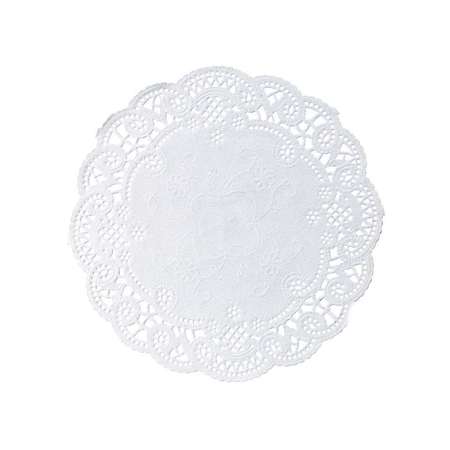 BROOKLACE Doily Paper White 5" Round French Lace, PK1000 500531